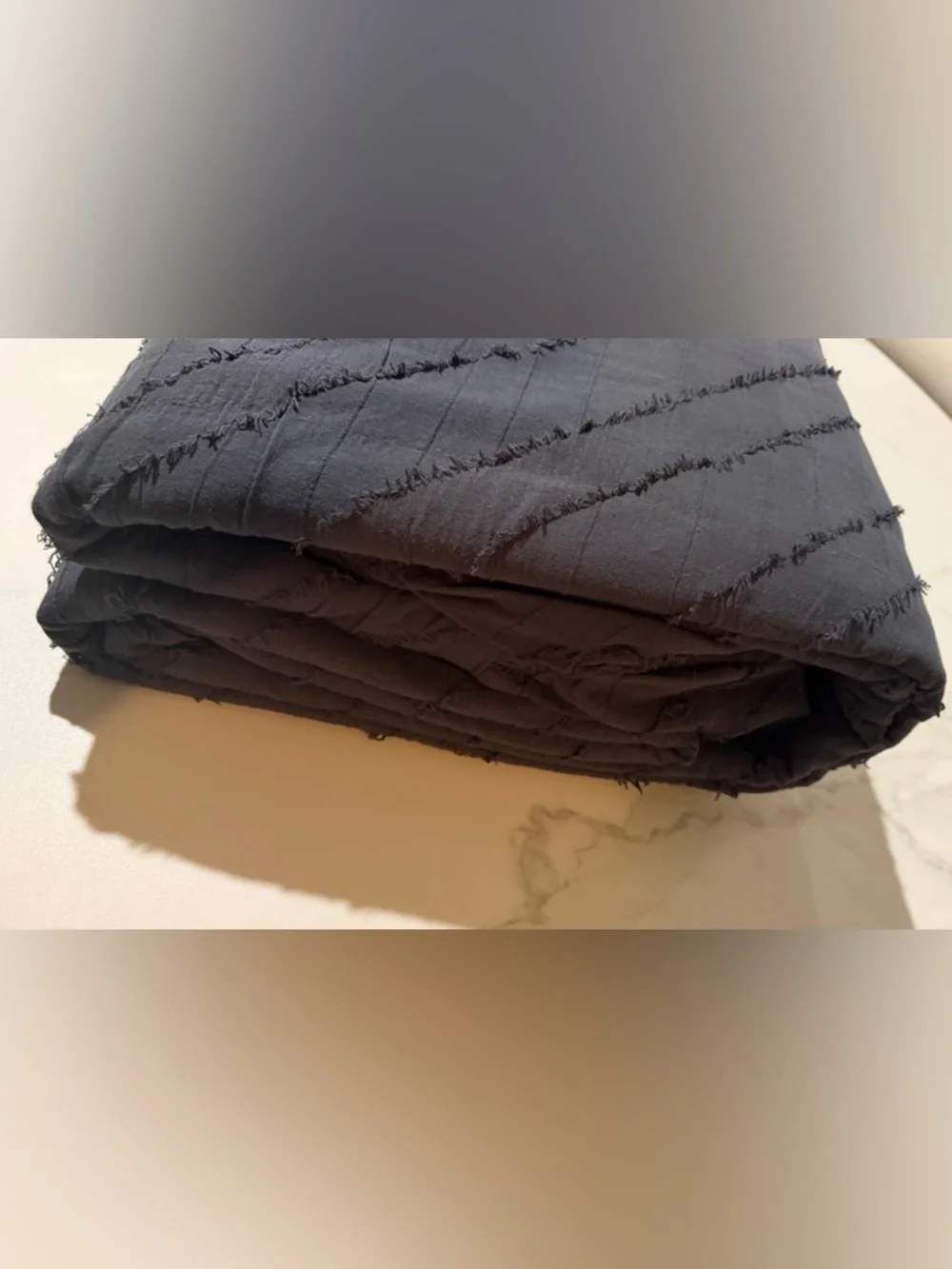 UO Home Black Duvet Cover Textured 100%Cotton